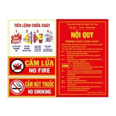 Tiêu lệnh, nội quy, biển cấm PCCC